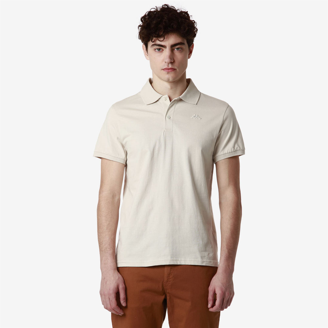 La polo Robe di Kappa Man AARAU Polo BEIGE MOONBEAM Detail (jpg Rgb)			