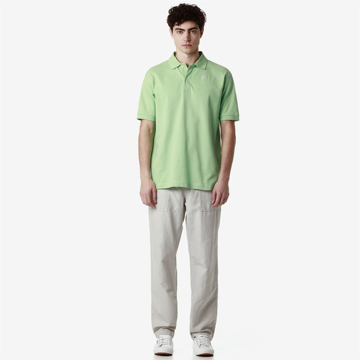 La polo Robe di Kappa Man AARAU Polo GREEN SPRUCESTONE Dressed Back (jpg Rgb)		