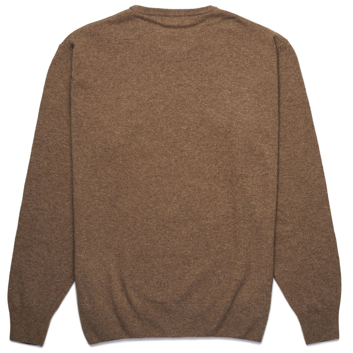 KNITWEAR Man LAMB BIMBEREKE Pull Over BROWN NATURAL Dressed Front (jpg Rgb)	