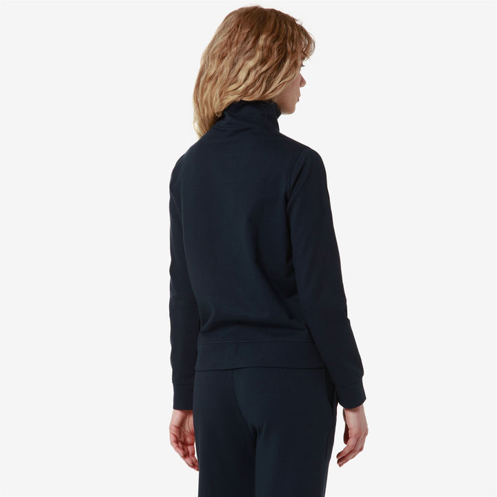 Fleece Woman THELMA TERRY Jacket BLUE NAVY Detail Double				