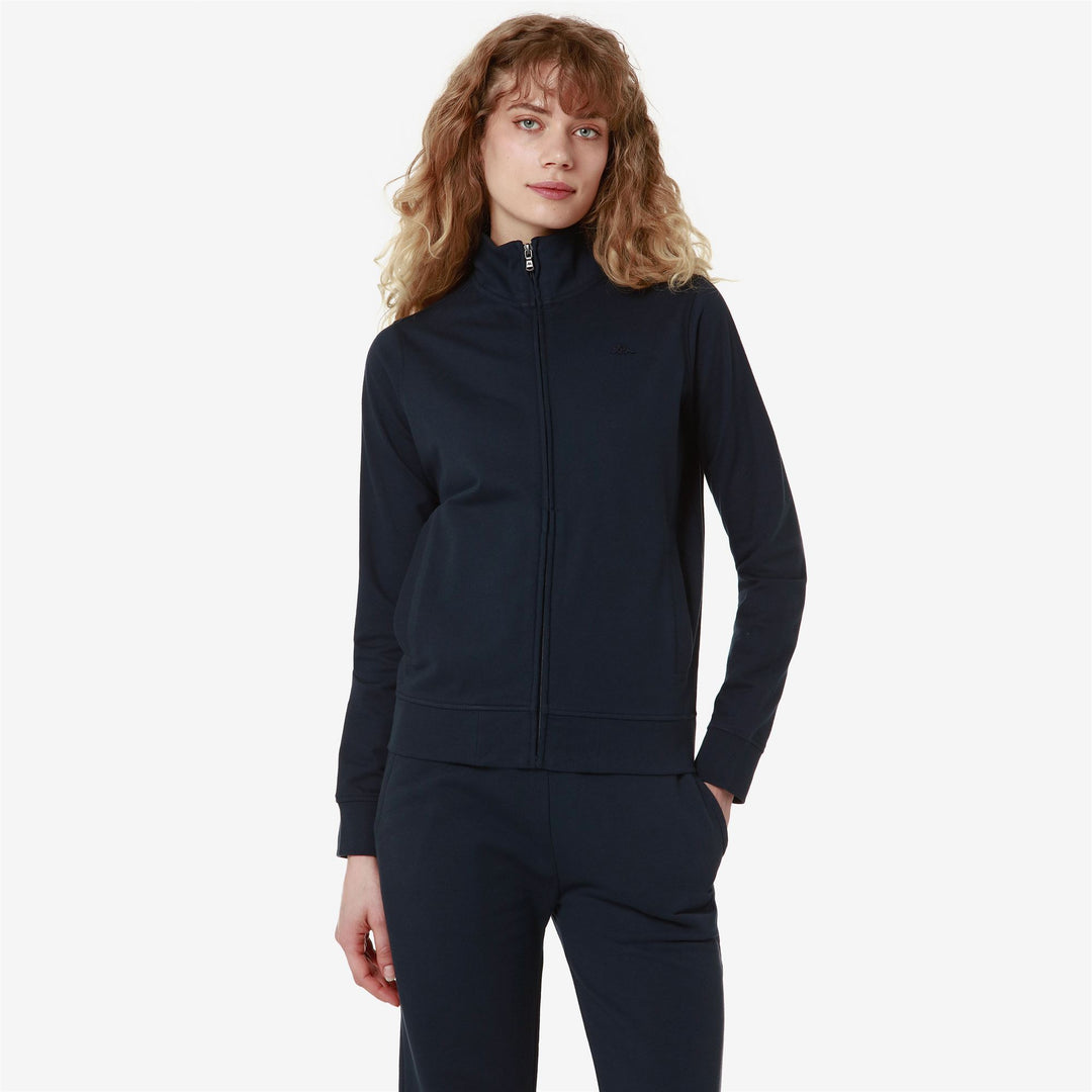 Fleece Woman THELMA TERRY Jacket BLUE NAVY Detail (jpg Rgb)			