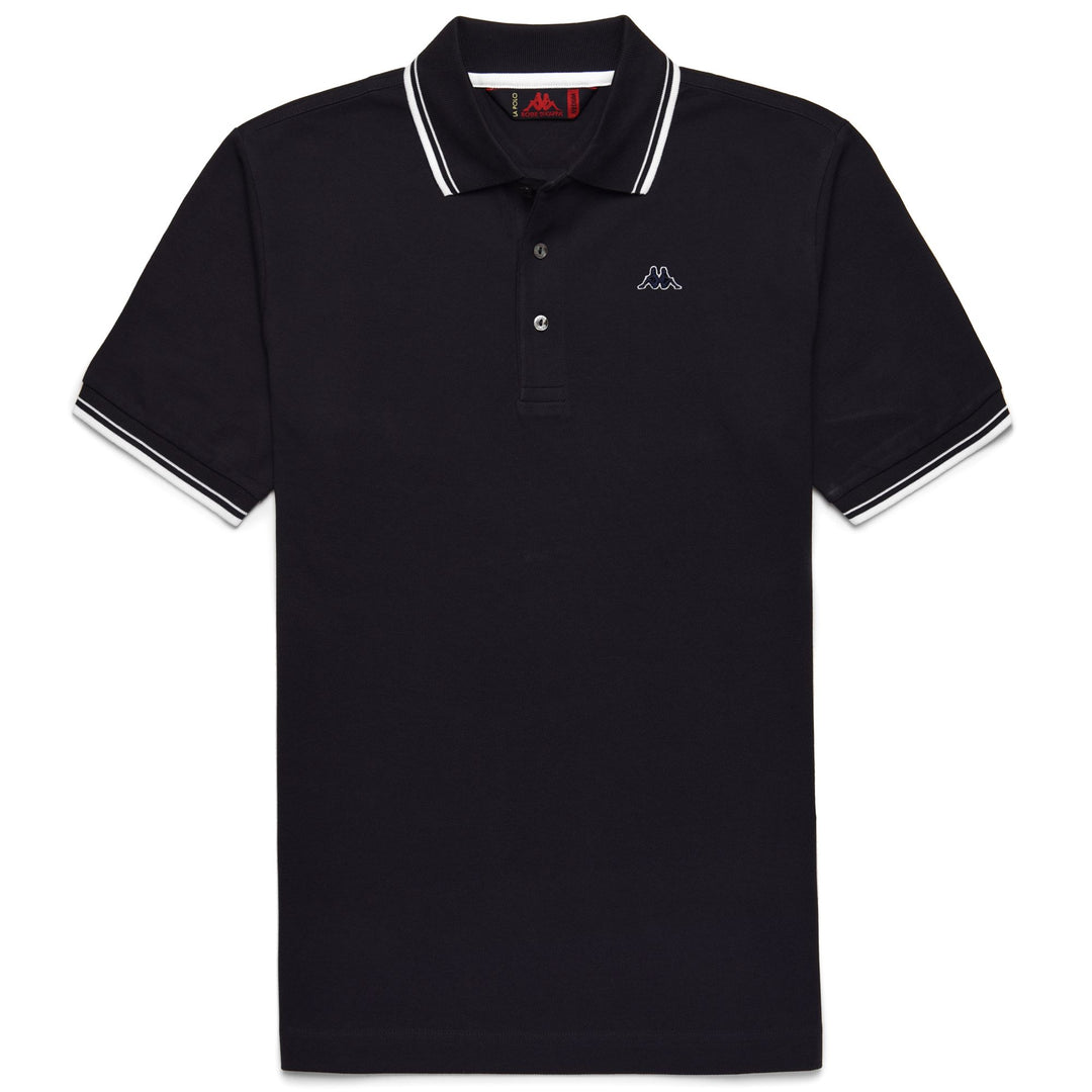 La polo Robe di Kappa Man LIVINGSTON Polo BLUE NAVY - WHITE Photo (jpg Rgb)			