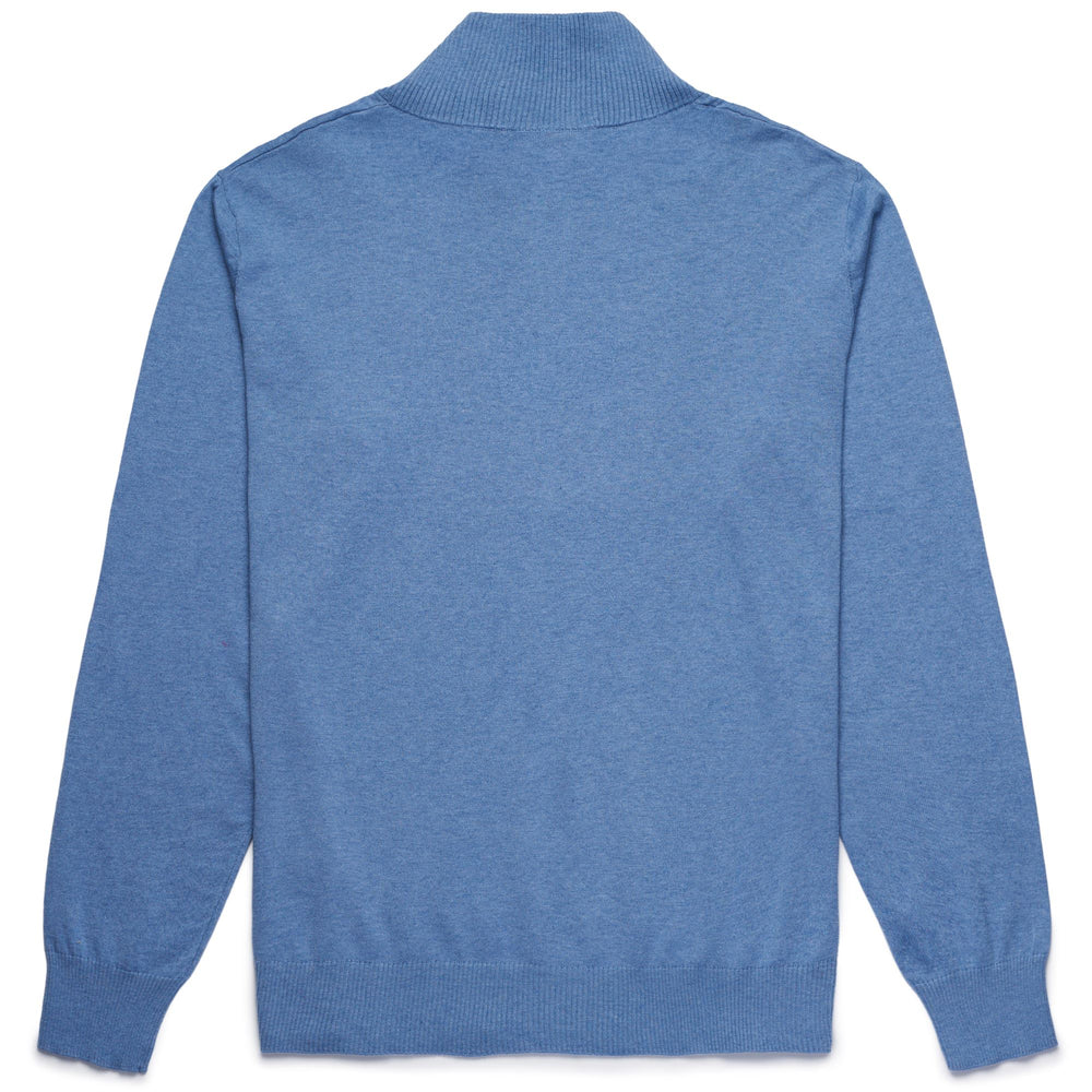 KNITWEAR Man DERMOT Polo BLUE INFINITY Dressed Front (jpg Rgb)	