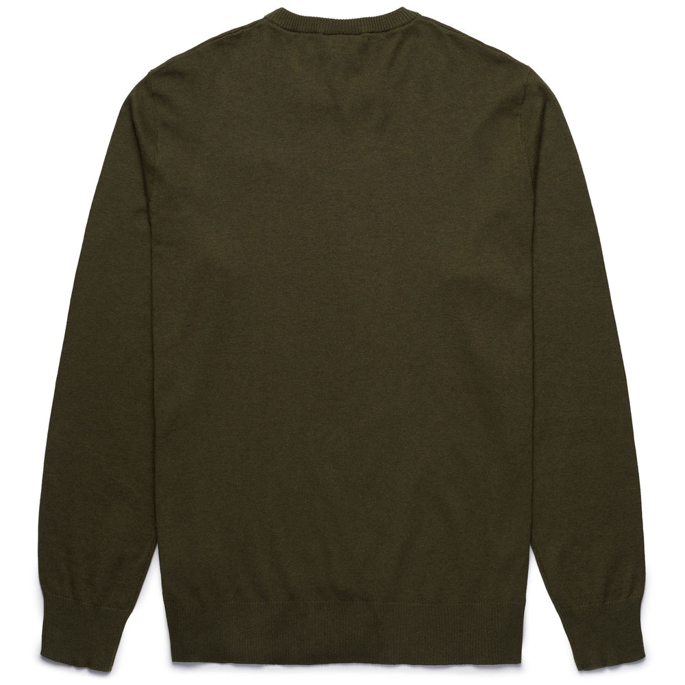 KNITWEAR Man DAMIEN Pull Over GREEN MILITARY Dressed Front (jpg Rgb)	