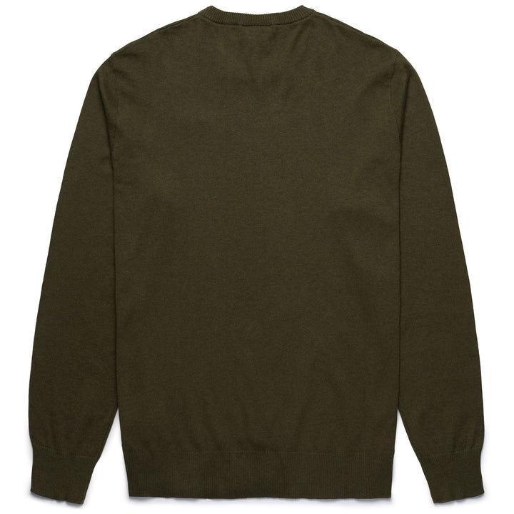 KNITWEAR Man DAMIEN Pull Over GREEN MILITARY Dressed Front (jpg Rgb)	