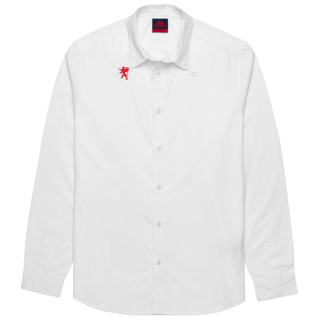 SHIRTS Man NEW DENNY GENOA CLASSIC WHITE - RED BLAZE Photo (jpg Rgb)			