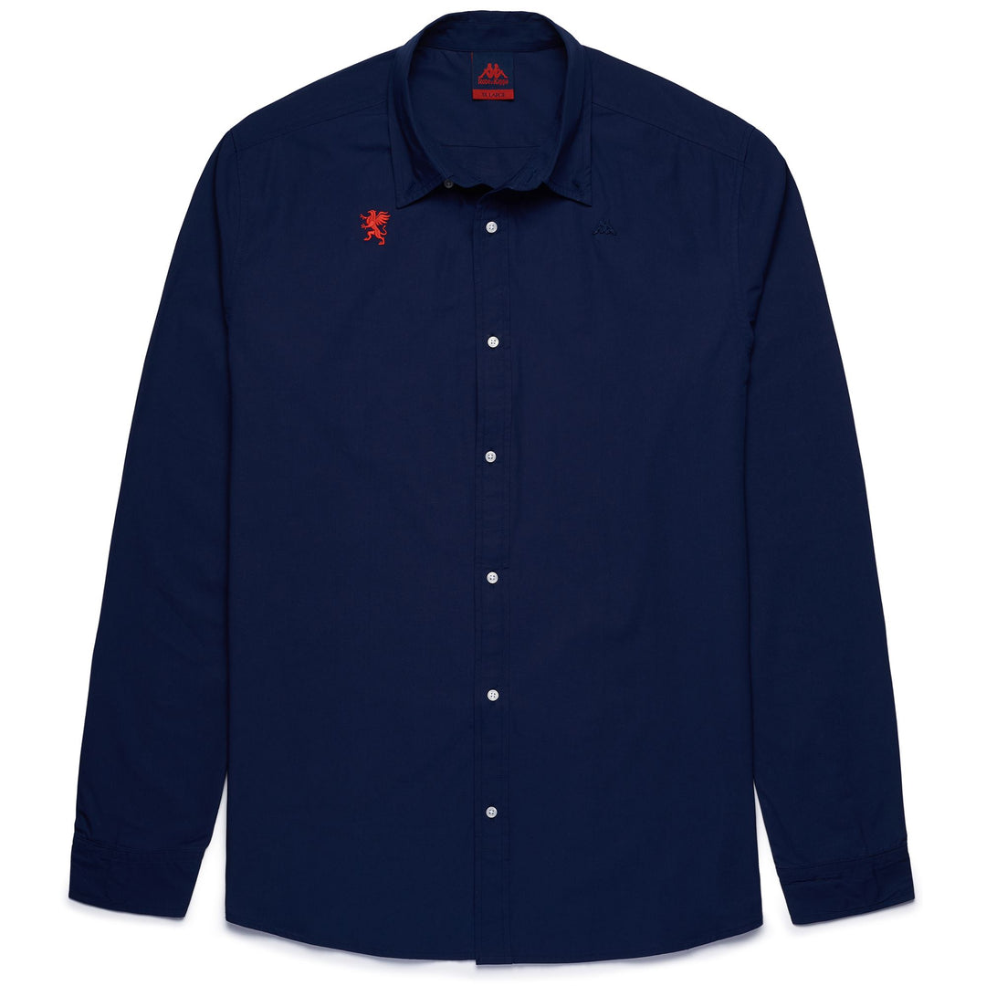 SHIRTS Man NEW DENNY GENOA CLASSIC BLUE MARINE - RED BLAZE Photo (jpg Rgb)			