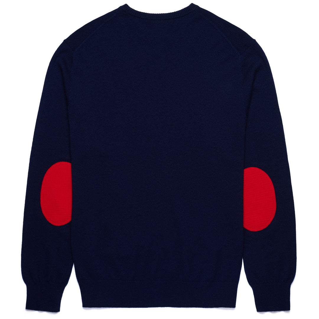 KNITWEAR Man LEILO GENOA Pull Over BLUE MARINE - RED BLAZE Dressed Front (jpg Rgb)	