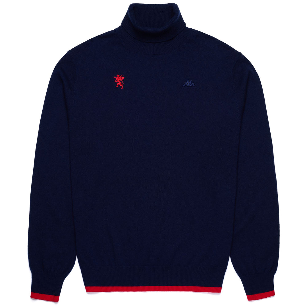 KNITWEAR Man NAUSER GENOA Pull Over BLUE MARINE - RED BLAZE Photo (jpg Rgb)			