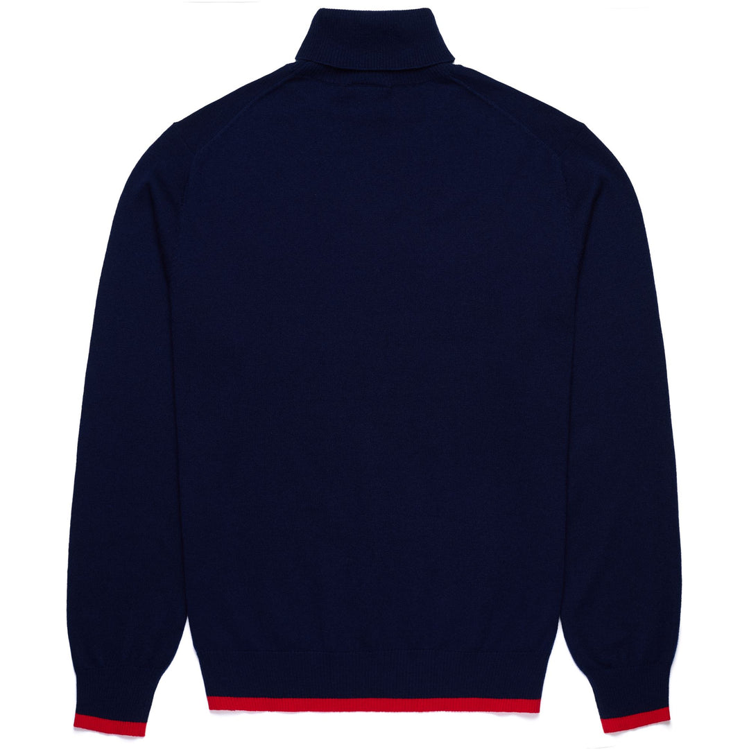 KNITWEAR Man NAUSER GENOA Pull Over BLUE MARINE - RED BLAZE Dressed Front (jpg Rgb)	