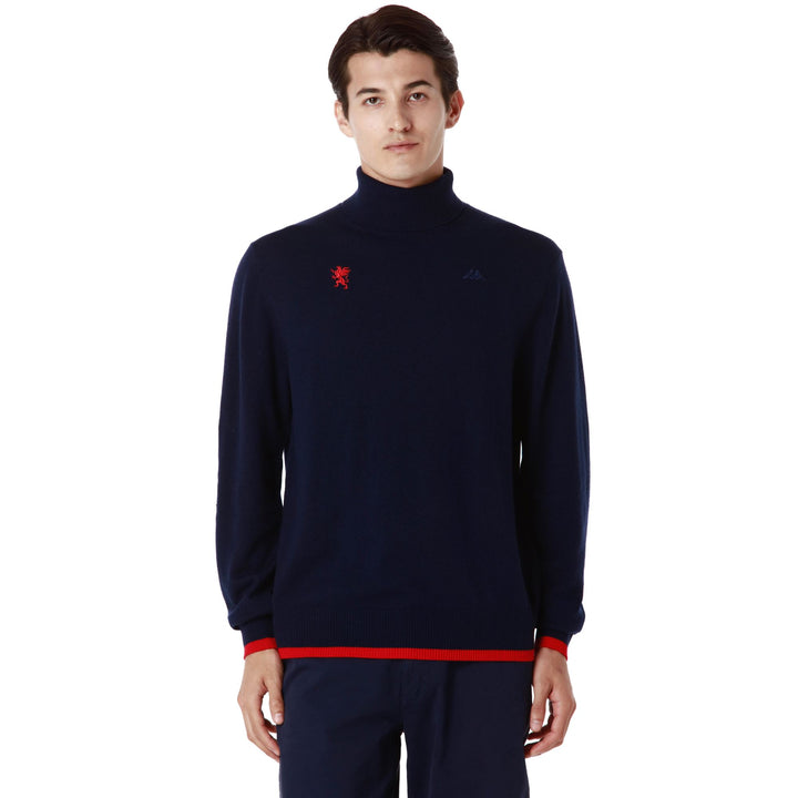 KNITWEAR Man NAUSER GENOA Pull Over BLUE MARINE - RED BLAZE Detail (jpg Rgb)			