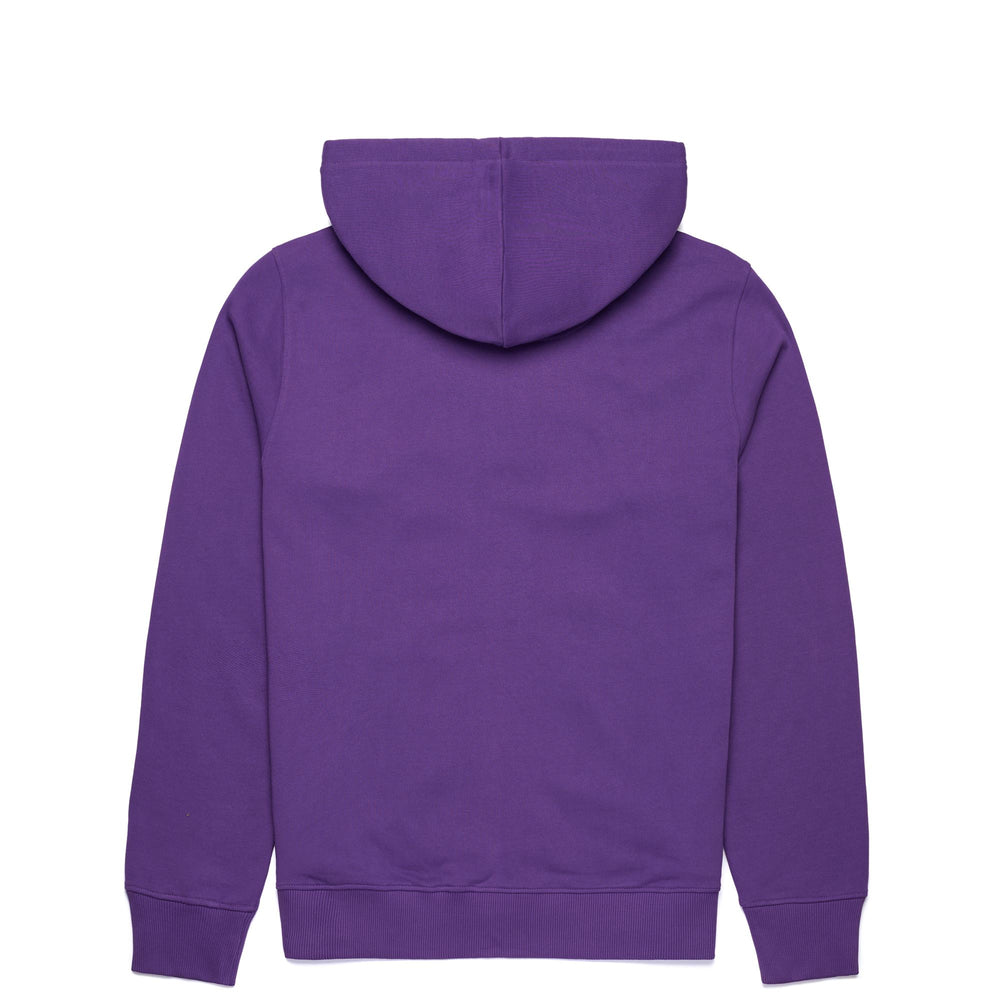 Fleece Man BAPTISTE FIORENTINA Jumper VIOLET INDIGO - RED SCARLET Dressed Front (jpg Rgb)	