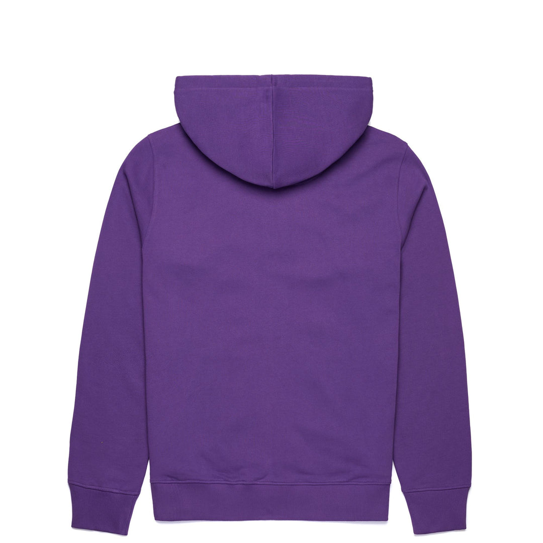 Fleece Man BAPTISTE FIORENTINA Jumper VIOLET INDIGO - RED SCARLET Dressed Front (jpg Rgb)	