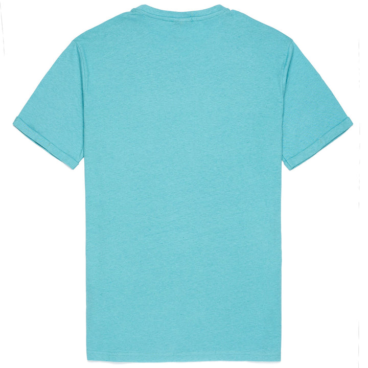 T-ShirtsTop Man GORO T-Shirt GREEN MINERAL BLUE Dressed Front (jpg Rgb)	