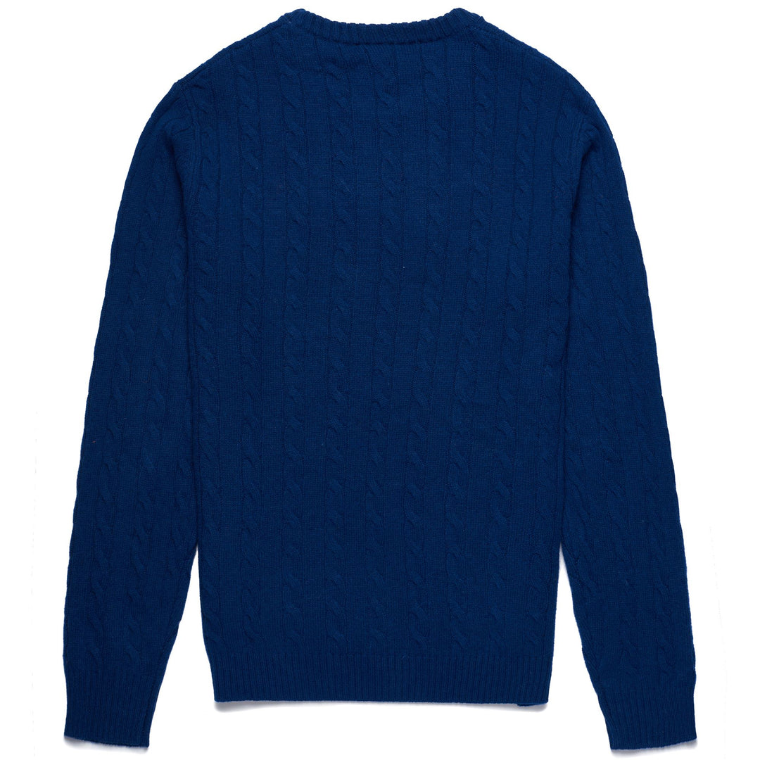 Knitwear Man HERBIE Pull  Over BLUE MD COBALT Dressed Front (jpg Rgb)	