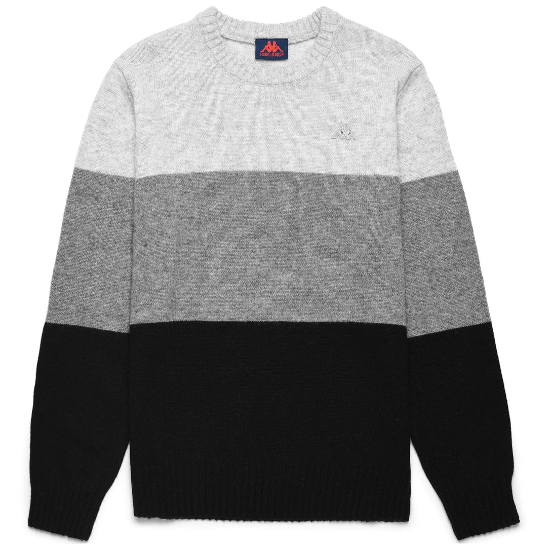 Knitwear Man JORDAN Pull  Over Black - Grey Silver - Grey Lt | robedikappa Photo (jpg Rgb)			