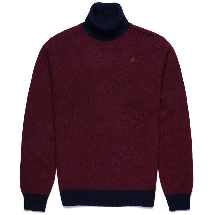 Knitwear Man JALO Pull  Over RED DAHLIA - BLUE NAVY Photo (jpg Rgb)			