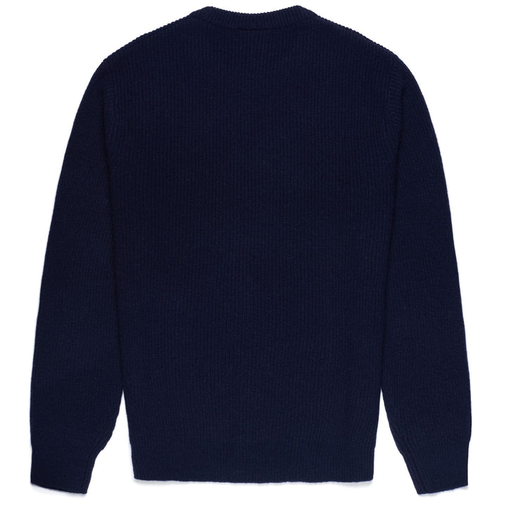 Knitwear Man OLVIR Pull  Over BLUE NAVY Dressed Front (jpg Rgb)	