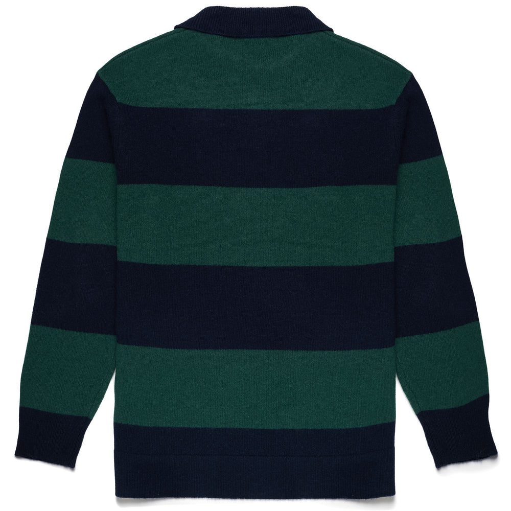 KNITWEAR Man RYOBE Polo BLUE NIGHT SKY - GREEN FOLIAGE Dressed Front (jpg Rgb)	