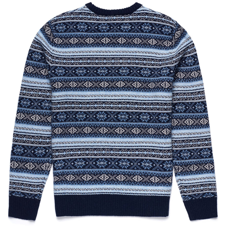 Knitwear Man JARRKO Pull  Over BLUE BEACH - BLUE STONEWASH - BLUE NAVY - BEIGE  MOONBEAM Dressed Front (jpg Rgb)	