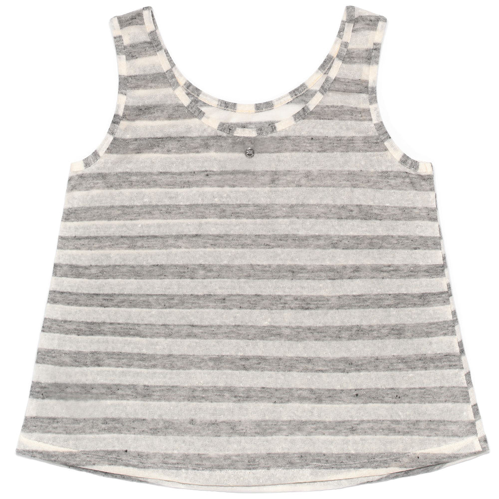 T-ShirtsTop Woman MYLA PROGETTO QUID Tank WHITE - GREY Dressed Front (jpg Rgb)	