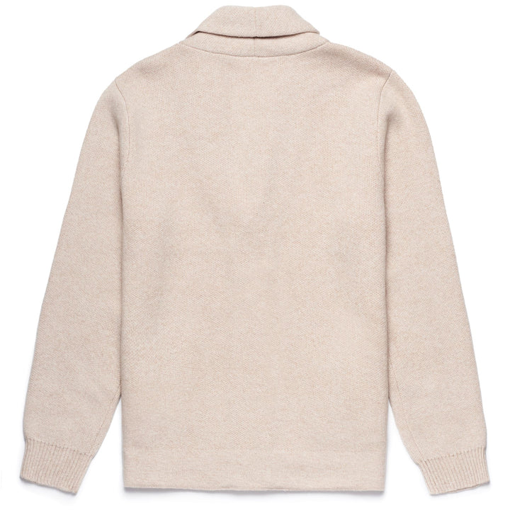 Knitwear Man TEDROS Cardigan BEIGE  MOONBEAM Dressed Front (jpg Rgb)	