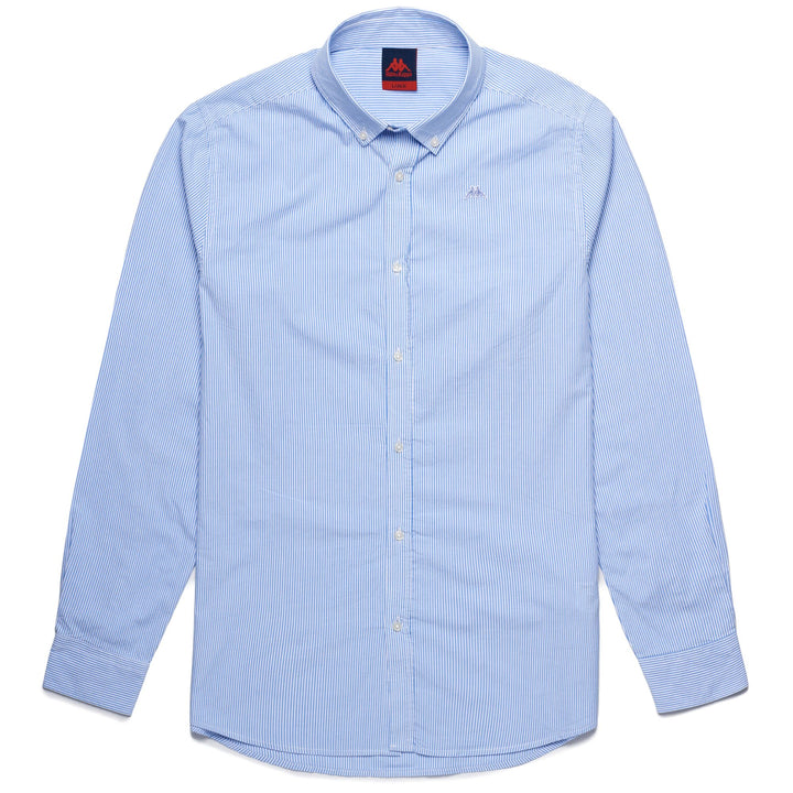 SHIRTS Man NEW DENNY Button  Down WHITE-BLUE BEACH STRIPED Photo (jpg Rgb)			