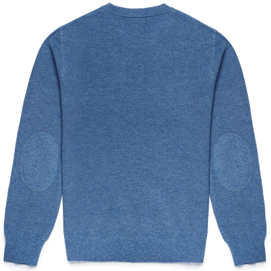 Knitwear Man JOSHUA Pull  Over BLUE STONEWASH Dressed Front (jpg Rgb)	