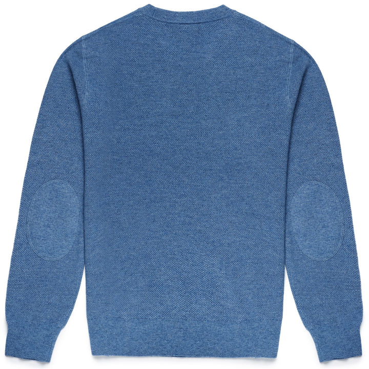 Knitwear Man JOSHUA Pull  Over BLUE STONEWASH Dressed Front (jpg Rgb)	