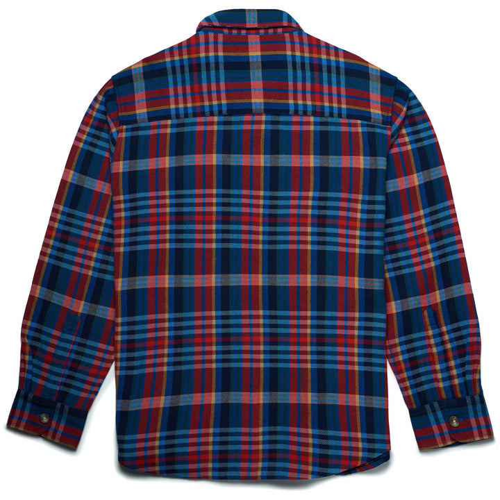 OVERSHIRT Man SENAN OVERSHIRTS BLUE NAVY - RED - GREEN PINE - YELLOW CEYLON Dressed Front (jpg Rgb)	